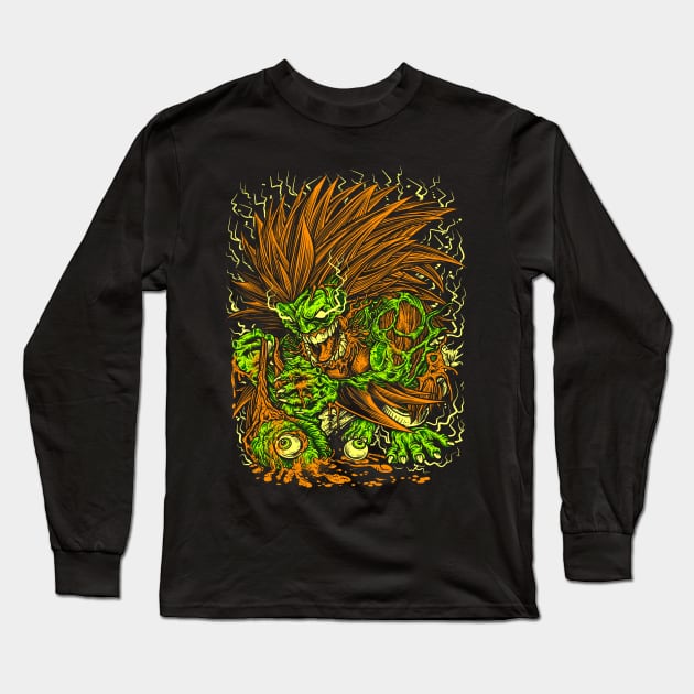 Blanka Long Sleeve T-Shirt by KawaiiDread